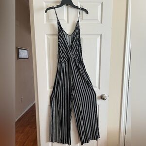 Rue21 Monochrome Striped Jumpsuit
